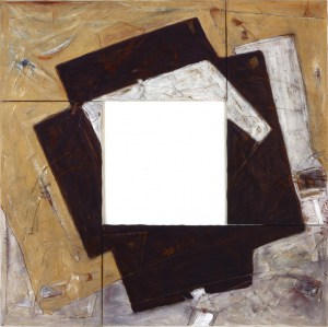 Rahmen-der-Erinnerung1991AcrylSand-auf-Leinwand160x160cm